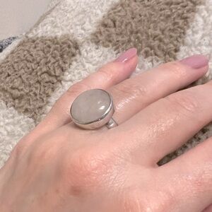 ROSE “LOVE” QUARTZ ring in .925 sterling silver